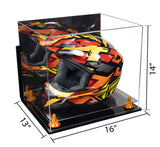 Motorcycle Nascar or Motocross Racing Helmet Display Case - Mirror Wall Mount (A024/V61)