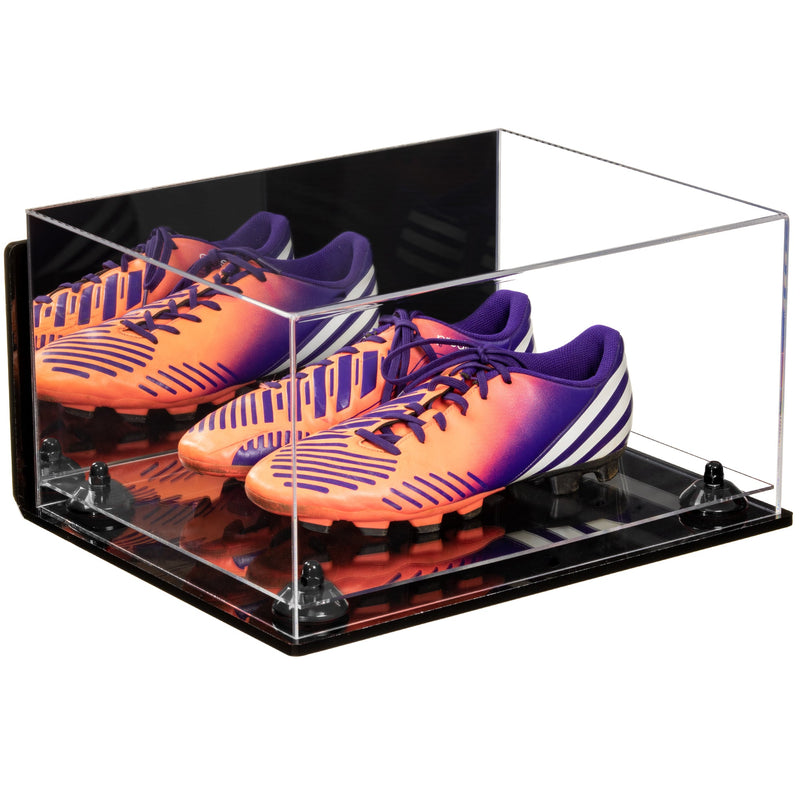 Large Display Case for Basketball Shoes, Sneakers, Lacrosse, Soccer & Football Cleats Mirror Wall Mounts