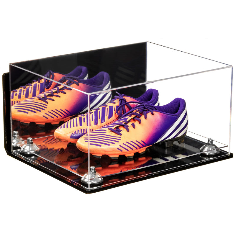 Large Display Case for Basketball Shoes, Sneakers, Lacrosse, Soccer & Football Cleats Mirror Wall Mounts
