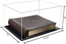 Clear Acrylic Photo Album Display Case with Crystal Clear Sides and Polished Edges