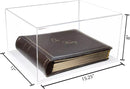 Clear Acrylic Photo Album Display Case for Dust Protection and Memorabilia Display