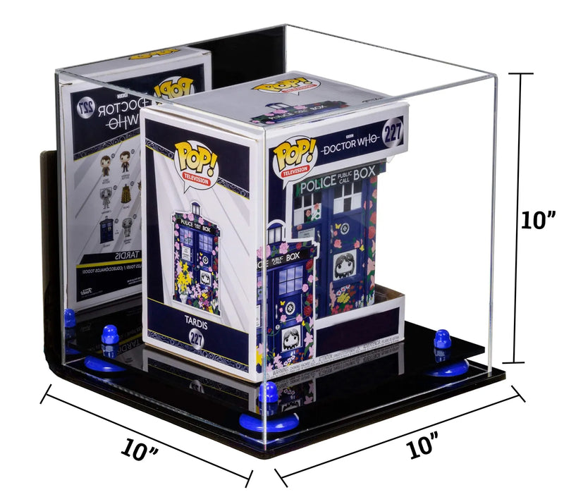 Acrylic Versatile Display Case 10 X 10 X 10 Mirror Case, Wall Mounts (A028/V33)