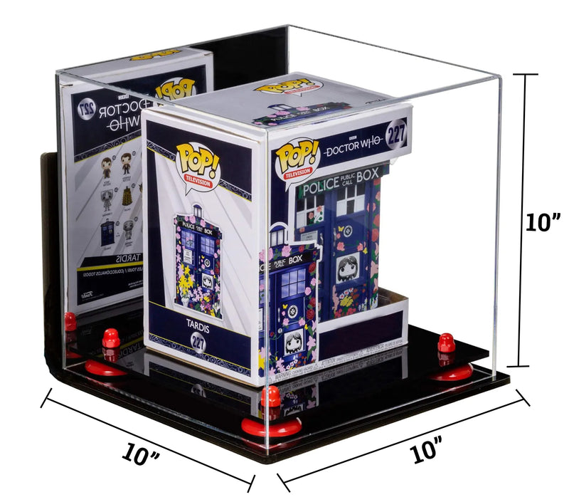 Acrylic Versatile Display Case 10 X 10 X 10 Mirror Case, Wall Mounts (A028/V33)