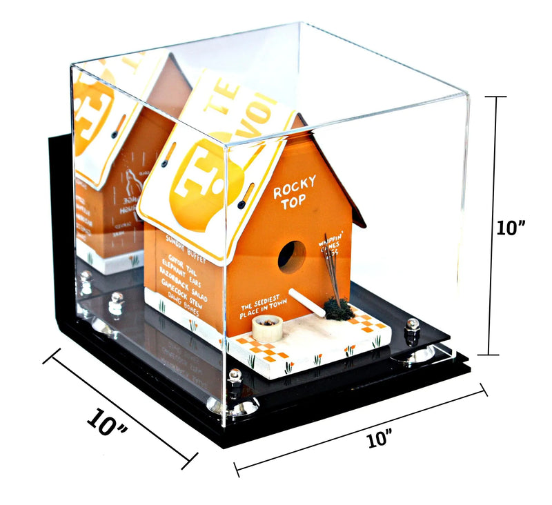 Acrylic Versatile Display Case 10 X 10 X 10 Mirror Case, Wall Mounts (A028/V33)