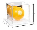 Deluxe Acrylic Billiard Ball Display Case with White Base for Tabletop Display