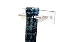 Tennis racket displayed vertically with clear acrylic wall mount