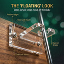 Clear Acrylic Standard Single Golf Club Wall Mounts Bracket