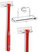 Clear acrylic vertical wall mount for mini baseball bats