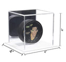 clear acrylic hockey puck display case for tabletop display