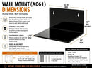 Black Acrylic Wall Mounts - Better Display Cases (Case Not Included)