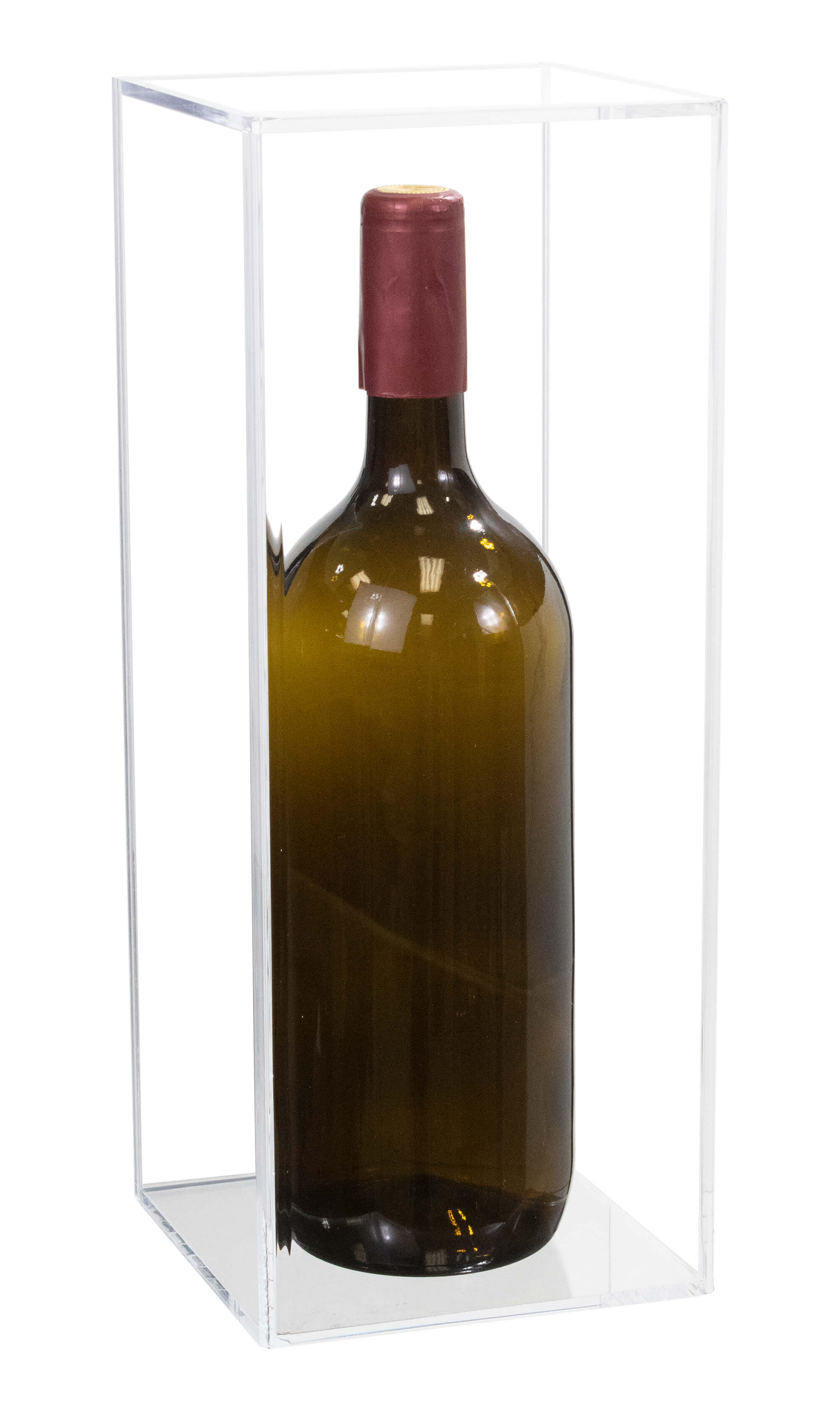 Wine bottle display case sales