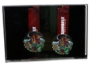Collectible enamel pin display case with removable black foam insert