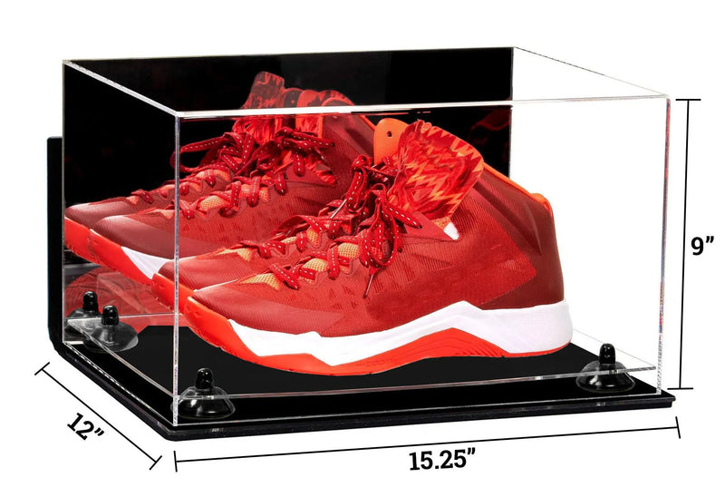 Basketball Shoe Pair Display Case 15.25 X 12 X 9 Mirror (A082/V13)