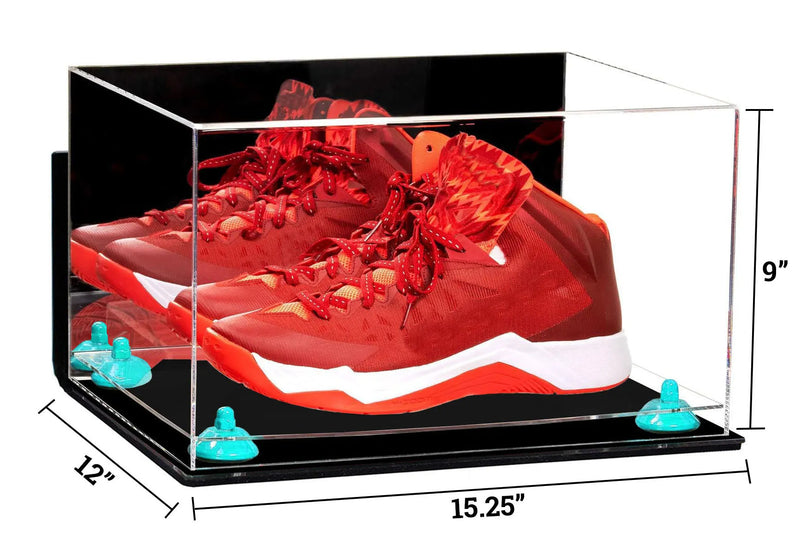 Basketball Shoe Pair Display Case 15.25 X 12 X 9 Mirror (A082/V13)