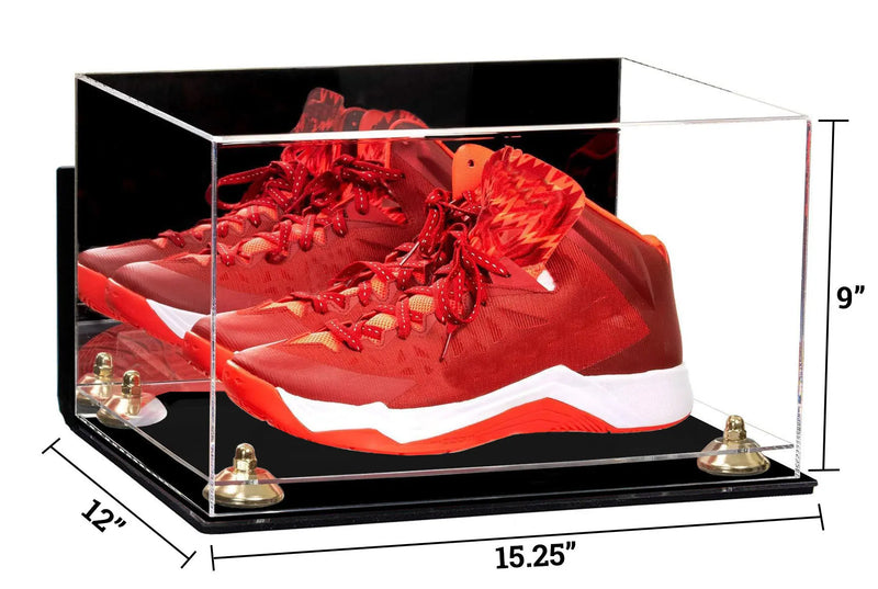 Basketball Shoe Pair Display Case 15.25 X 12 X 9 Mirror (A082/V13)