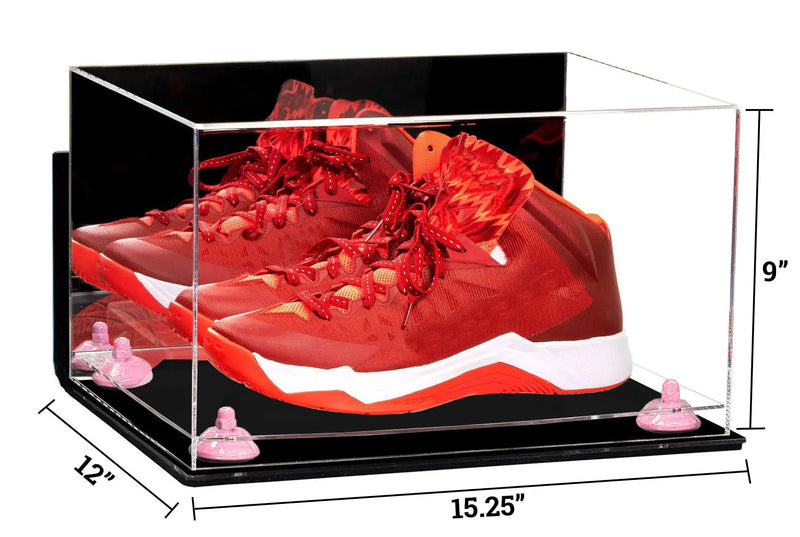 Basketball Shoe Pair Display Case 15.25 X 12 X 9 Mirror (A082/V13)