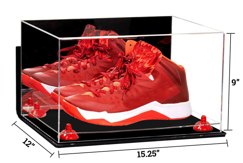 Basketball Shoe Pair Display Case 15.25 X 12 X 9 Mirror (A082/V13)