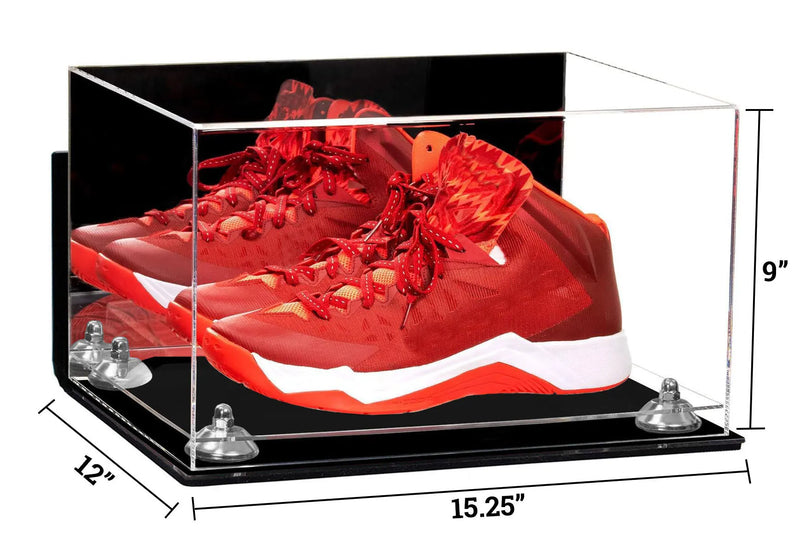 Basketball Shoe Pair Display Case 15.25 X 12 X 9 Mirror (A082/V13)
