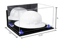 Acrylic Large Helmet - Large Safety Helmet Display Case - Mirror Wall Mounts (A082/V13)