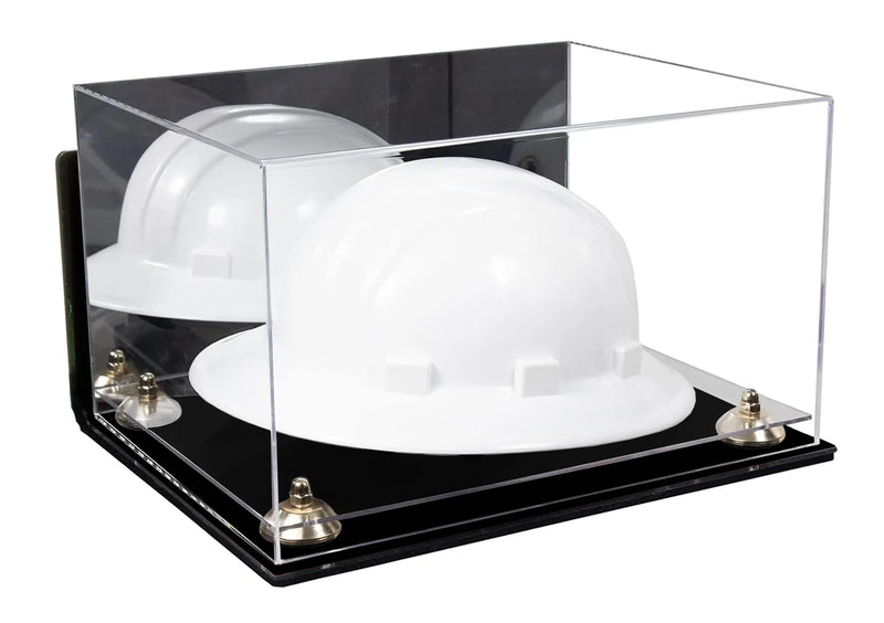 Acrylic Large Helmet - Large Safety Helmet Display Case - Mirror Wall Mounts (A082/V13)