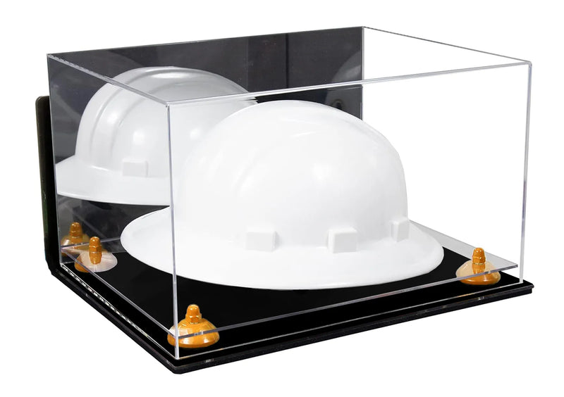 Acrylic Large Helmet - Large Safety Helmet Display Case - Mirror Wall Mounts (A082/V13)