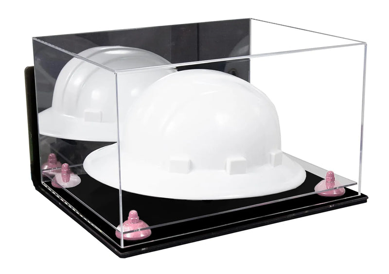 Acrylic Large Helmet - Large Safety Helmet Display Case - Mirror Wall Mounts (A082/V13)