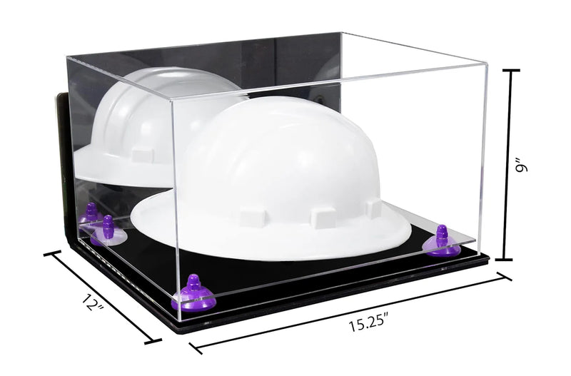 Acrylic Large Helmet - Large Safety Helmet Display Case - Mirror Wall Mounts (A082/V13)