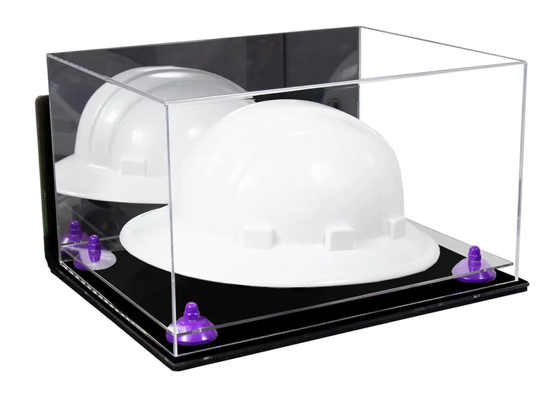 Acrylic Large Helmet - Large Safety Helmet Display Case - Mirror Wall Mounts (A082/V13)