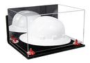 Acrylic Large Helmet - Large Safety Helmet Display Case - Mirror Wall Mounts (A082/V13)