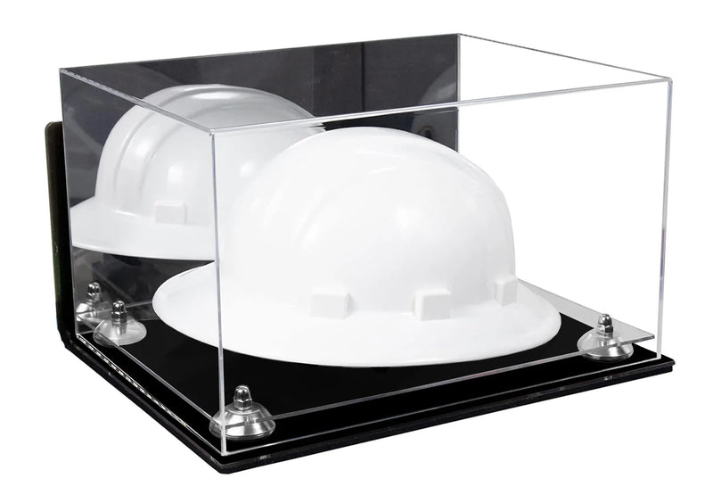 Acrylic Large Helmet - Large Safety Helmet Display Case - Mirror Wall Mounts (A082/V13)