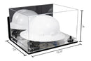 Acrylic Large Helmet - Large Safety Helmet Display Case - Mirror Wall Mounts (A082/V13)