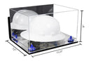 Acrylic Large Helmet - Large Safety Helmet Display Case - Mirror Wall Mounts (A082/V13)