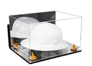 Acrylic Large Helmet - Large Safety Helmet Display Case - Mirror Wall Mounts (A082/V13)