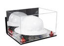 Acrylic Large Helmet - Large Safety Helmet Display Case - Mirror Wall Mounts (A082/V13)