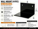 Black Acrylic Wall Mounts - Better Display Cases (Case Not Included)