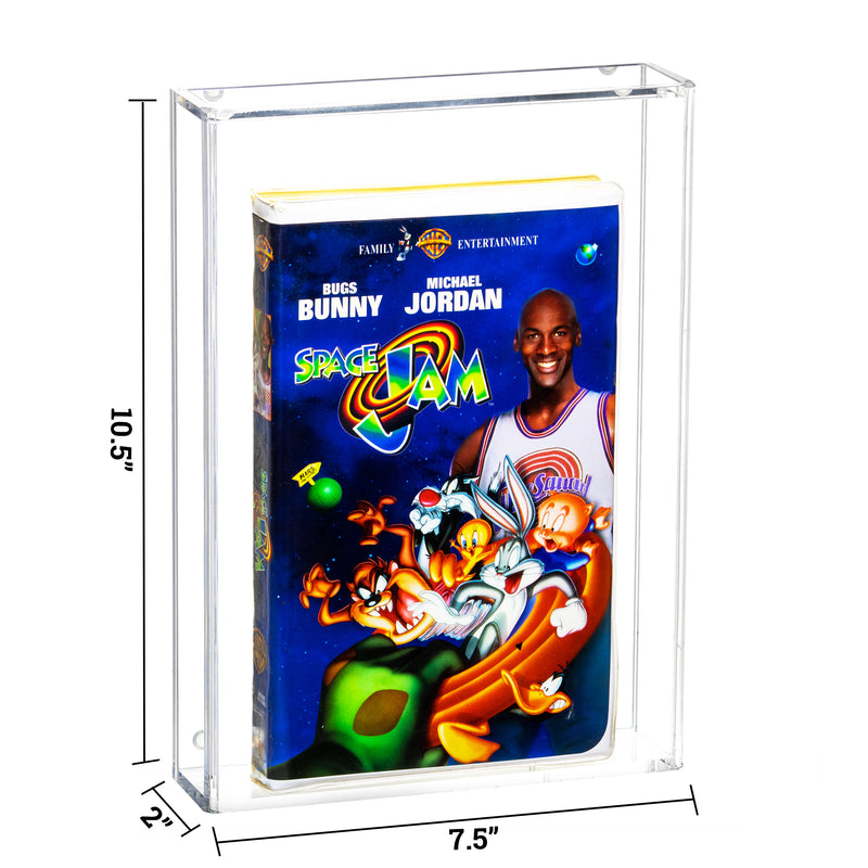Clear Acrylic Display Case for Collectible DVD, VHS Tape & Video Game (A084/BK02)