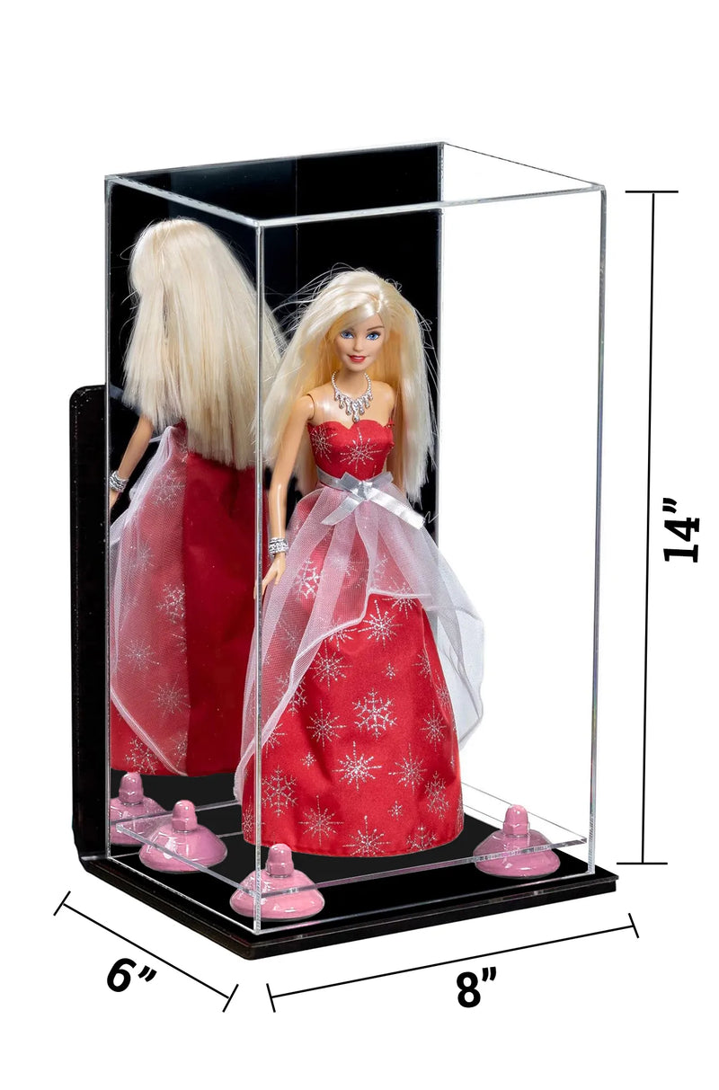 Versatile Acrylic Display Case 8 x 6 x 14 - Mirror Wall Mount (A092/V18)