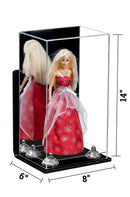 Versatile Acrylic Display Case 8 x 6 x 14 - Mirror Wall Mount (A092/V18)