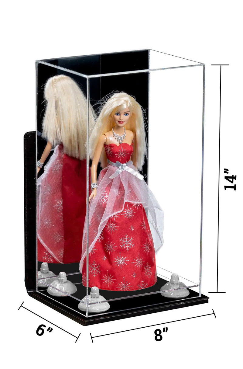 Versatile Acrylic Display Case 8 x 6 x 14 - Mirror Wall Mount (A092/V18)