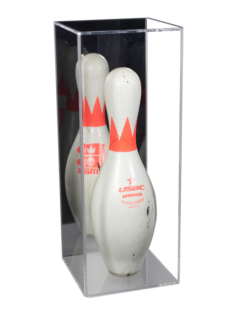 Bowling Pin Display Case with Slide Back (Table Top or Wall Mount