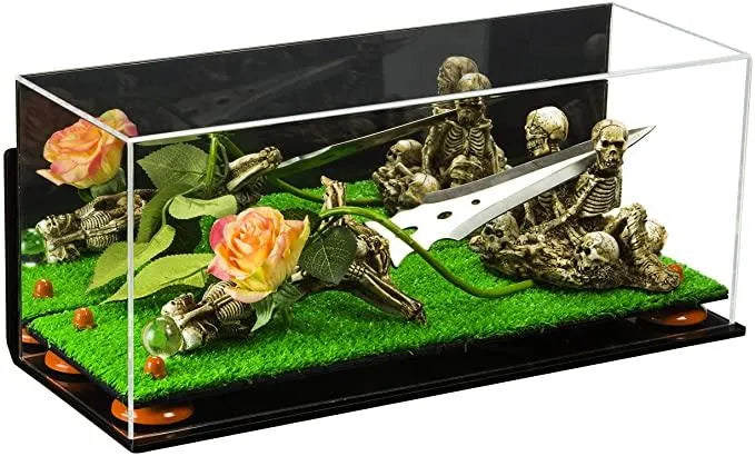 Acrylic Versatile Trucks, Trains and Rockets Display Case 19.25 x 8.25 x 8 - Mirror Wall Mounts (A103/V47)