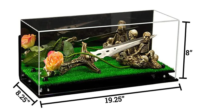 Acrylic Versatile Trucks, Trains and Rockets Display Case 19.25 x 8.25 x 8 - Mirror Wall Mounts (A103/V47)