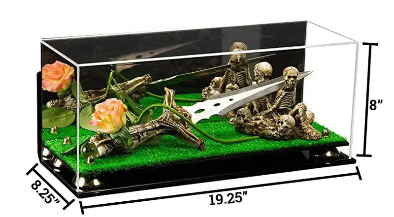 Acrylic Versatile Trucks, Trains and Rockets Display Case 19.25 x 8.25 x 8 - Mirror Wall Mounts (A103/V47)