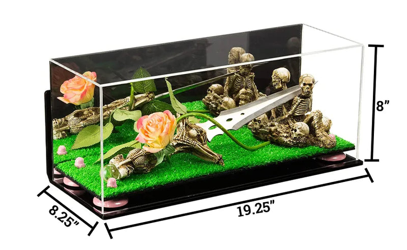 Acrylic Versatile Trucks, Trains and Rockets Display Case 19.25 x 8.25 x 8 - Mirror Wall Mounts (A103/V47)