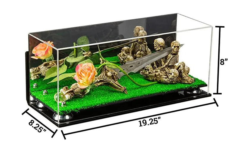 Acrylic Versatile Trucks, Trains and Rockets Display Case 19.25 x 8.25 x 8 - Mirror Wall Mounts (A103/V47)