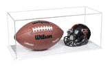 Full-Size Football And Mini Helmet Display Case - Clear (A103/B47)