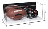 Full-Size Football and Mini Helmet (not Full Size) Display Cases - Mirror No Wall Mounts (A103/B47)