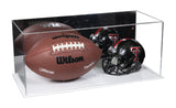 Full-Size Football and Mini Helmet (not Full Size) Display Cases - Mirror No Wall Mounts (A103/B47)