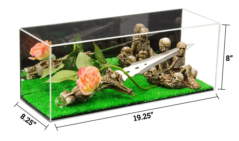 Versatile Acrylic Display Cases with Turf Base - All In One Product