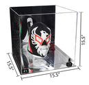 Versatile Display Case - Large Square Box with with Risers, Mirror Case and No Wall Mount - 15.5" x 15.5" x 15.5" (A118)